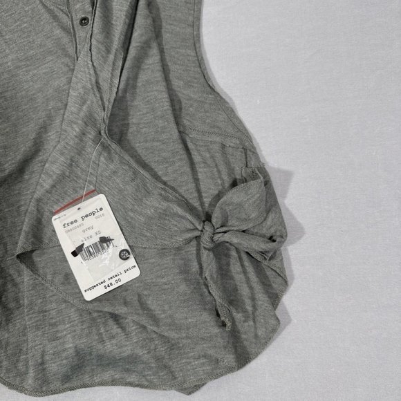 NWT $48 Free People [ XS ] High Tide Cropped Sleeveless Top in Grey‎ - Picture 8 of 14